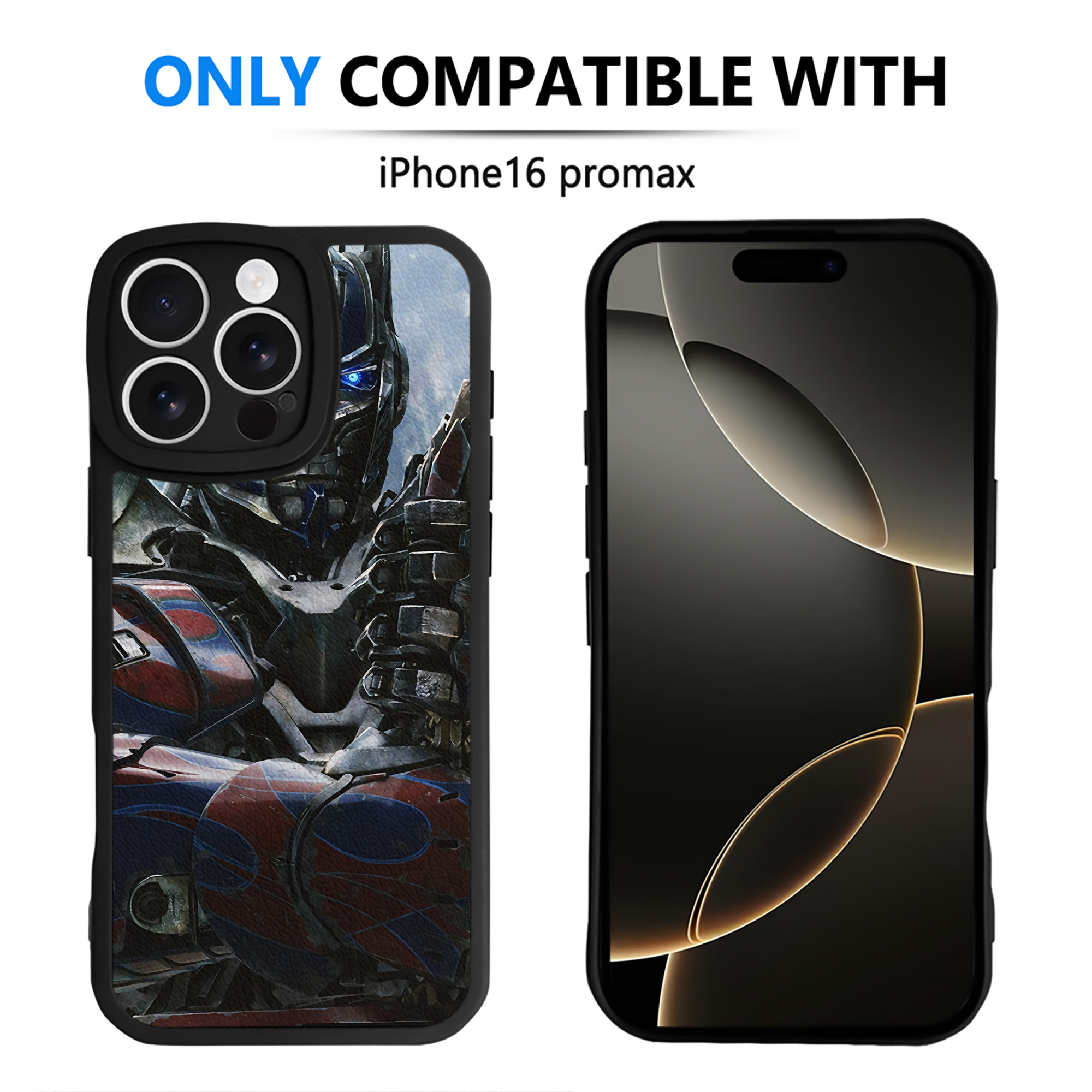 （画像用） Transformers トランスフォーマー 【iPhone 16シリーズ対応】シリコンスマホケース（レザー調） 材質：シリコン